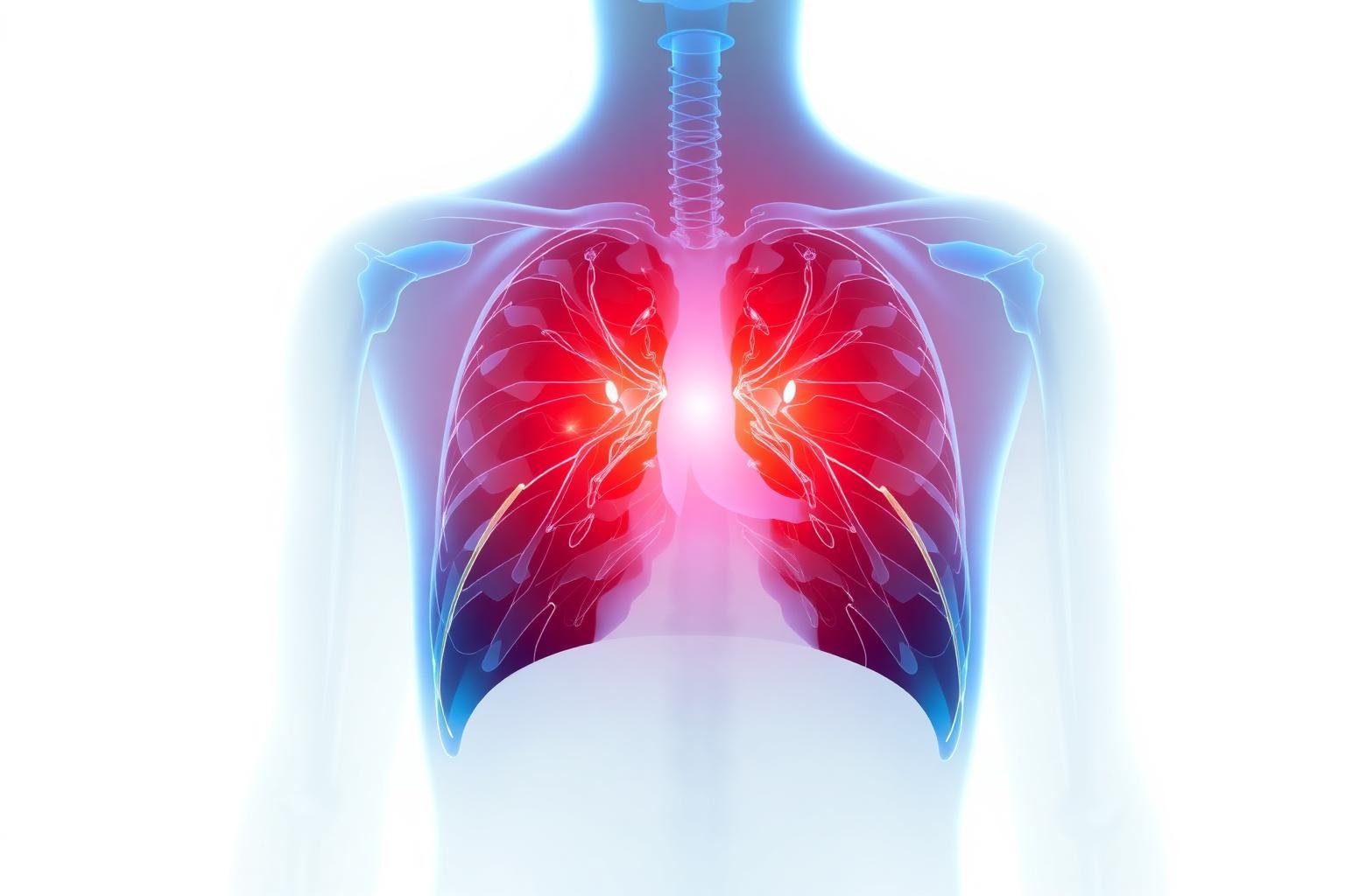 AI chest X-ray analysis with highlighted abnormal regions
